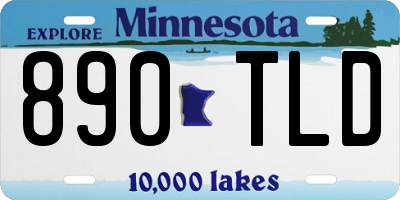 MN license plate 890TLD