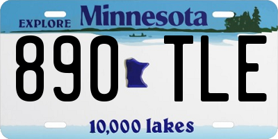 MN license plate 890TLE