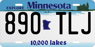MN license plate 890TLJ
