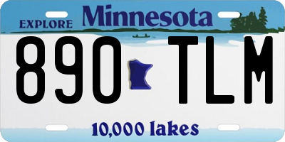 MN license plate 890TLM