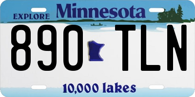 MN license plate 890TLN