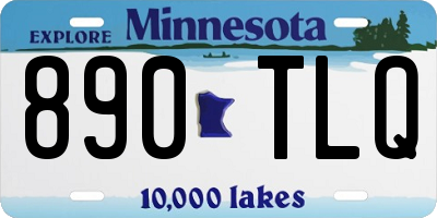 MN license plate 890TLQ