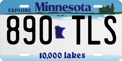 MN license plate 890TLS