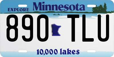 MN license plate 890TLU