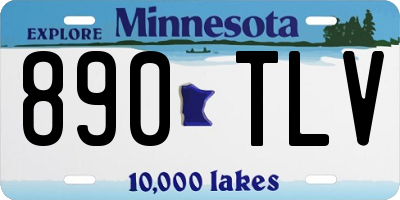 MN license plate 890TLV