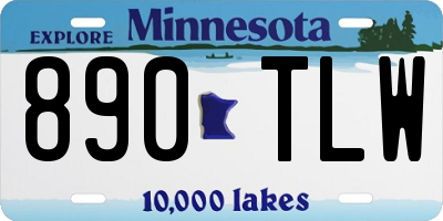 MN license plate 890TLW