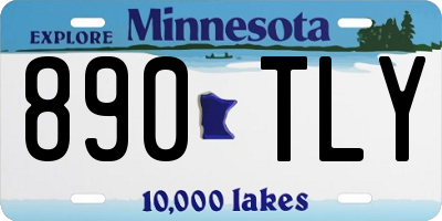 MN license plate 890TLY