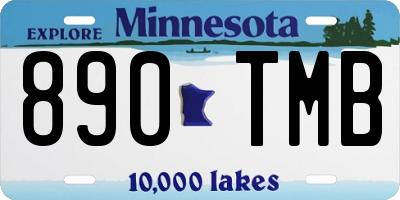 MN license plate 890TMB