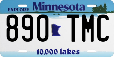 MN license plate 890TMC