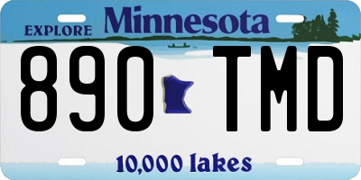 MN license plate 890TMD