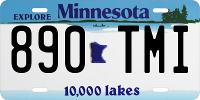 MN license plate 890TMI