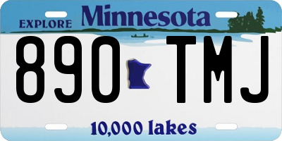 MN license plate 890TMJ