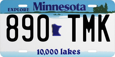 MN license plate 890TMK