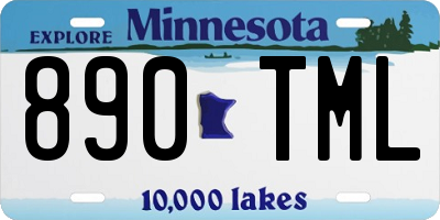 MN license plate 890TML