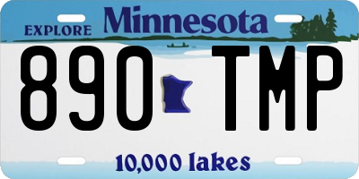 MN license plate 890TMP