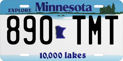 MN license plate 890TMT