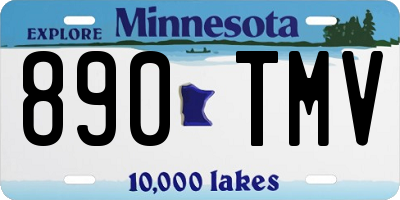 MN license plate 890TMV