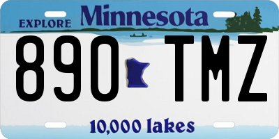 MN license plate 890TMZ