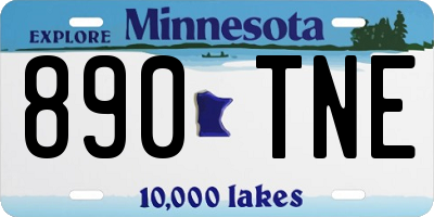 MN license plate 890TNE
