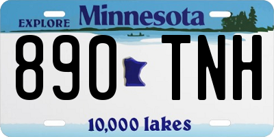 MN license plate 890TNH