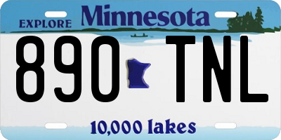 MN license plate 890TNL
