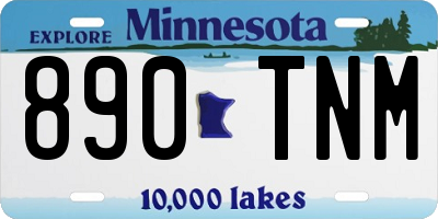 MN license plate 890TNM