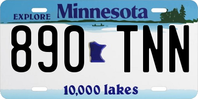 MN license plate 890TNN