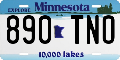 MN license plate 890TNO