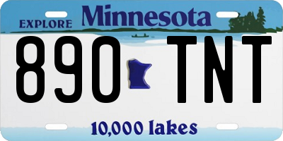 MN license plate 890TNT