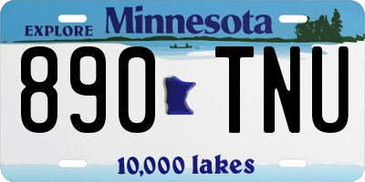 MN license plate 890TNU