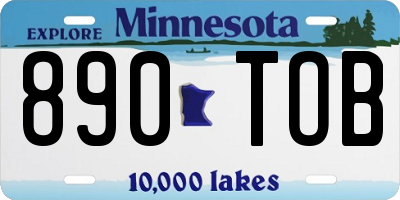 MN license plate 890TOB