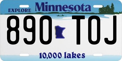 MN license plate 890TOJ