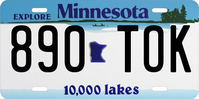 MN license plate 890TOK