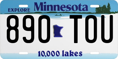 MN license plate 890TOU