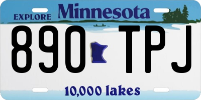MN license plate 890TPJ