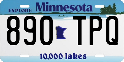 MN license plate 890TPQ