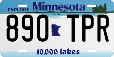 MN license plate 890TPR