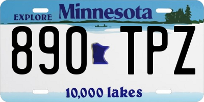 MN license plate 890TPZ