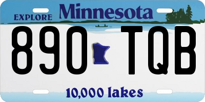 MN license plate 890TQB