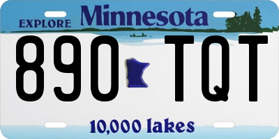 MN license plate 890TQT