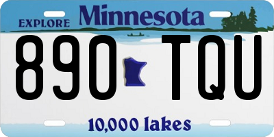 MN license plate 890TQU