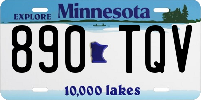 MN license plate 890TQV