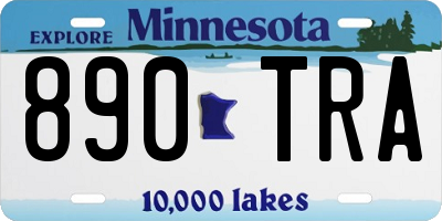 MN license plate 890TRA