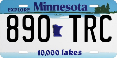 MN license plate 890TRC