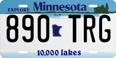 MN license plate 890TRG
