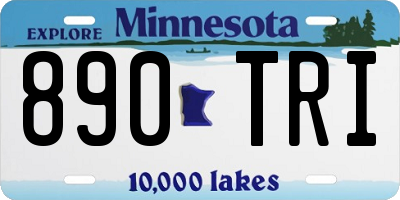MN license plate 890TRI