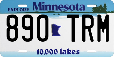 MN license plate 890TRM