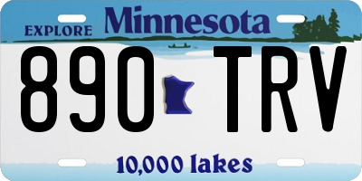 MN license plate 890TRV