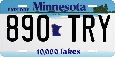 MN license plate 890TRY