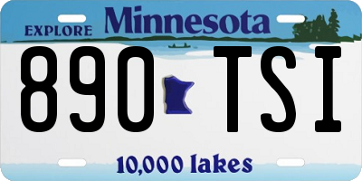 MN license plate 890TSI